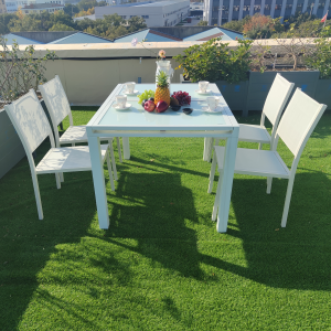 铝制玻璃抽拉桌  Alu glass extendable table