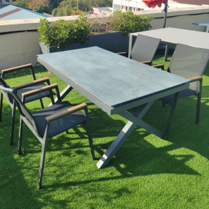 铝合金框架大理石桌面Alu sintered stone top table