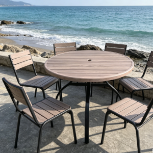 铁制对拼圆桌（热转印）  Steel splicing round table 