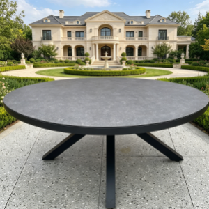 铁板大圆桌steel round dinning table